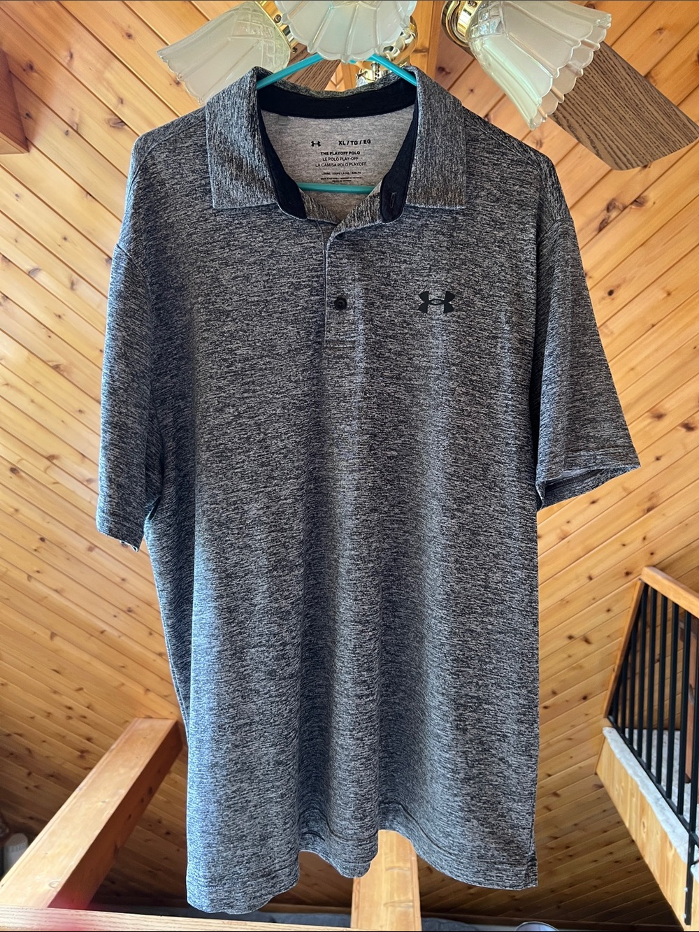 Under Armour Men’s Heather Charcoal Polo